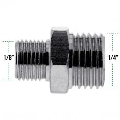 Master Airbrush Airbrush Fittings 1/8" BSP Male To 1/4" BSP Male Fitting Conversion Adapter Nipple