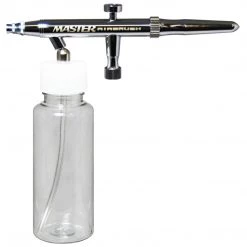 Master Airbrush Multi-Purpose Siphon Feed Single Action Airbrush Kit With A 4 Oz. Plastic Bottle And A 0.3mm Fluid Tip