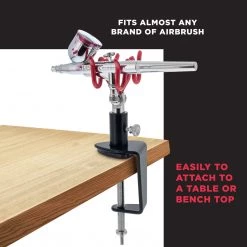 Master Airbrush Clamp-On Airbrush Holder Stand Holds 2 Airbrushes, Table Or Bench Top Mount Airbrush Stands & Holders