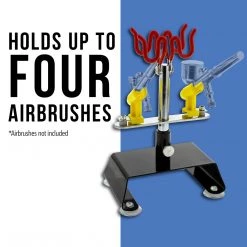 Master Airbrush Table Top Airbrush Holder Station Stand Holds 4 Airbrushes Swivel Tilt Set