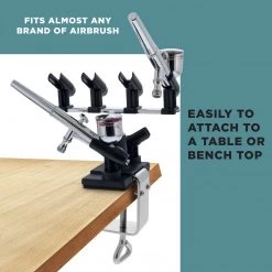 Master Airbrush Airbrush Stands & Holders Universal Clamp-On Airbrush Holder That Holds Up To 6 Airbrushes