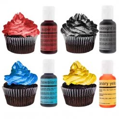 Master Airbrush Cake Decorating Airbrushing System Kit With A Set Of 4 Food Colors, Gravity Feed Dual-Action Airbrush, Air Compressor, Hose, Case And How-To Guide