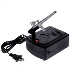 Master Airbrush Cake Decorating Airbrushing System Kit With 4 Chefmaster Food Colors, Gravity Feed Dual-Action Airbrush, Air Compressor, Hose, How-To-Airbrush Guide Cake Decorating Systems