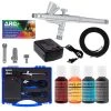 Master Airbrush Cake Decorating Airbrushing System Kit With 4 Chefmaster Food Colors, Gravity Feed Dual-Action Airbrush, Air Compressor, Hose, How-To-Airbrush Guide Cake Decorating Systems