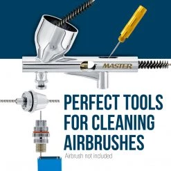 Master Airbrush Deluxe Airbrush Cleaning Kit - Includes A 3 In 1 Airbrush Clean Pot, 2 - 4oz Bottles Of Cleaning Solution & Cleaning Tool Kit