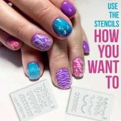 Master Airbrush Airbrush Nail Stencils - Design Series Set # 11 Includes 20 Individual Nail Templates With 13 Designs Each For A Total Of 260 Designs Of Series #11