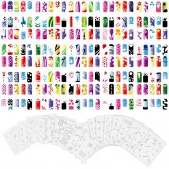Master Airbrush Airbrush Nail Stencils - Design Series Set # 12 Includes 20 Individual Nail Templates With 18 Designs Each For A Total Of 360 Designs Of Series #12