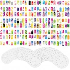 Master Airbrush Airbrush Nail Stencils - Design Series Set # 13 Includes 20 Individual Nail Templates With 17 Designs Each For A Total Of 340 Designs Of Series #13