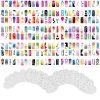Master Airbrush Airbrush Nail Stencils - Design Series Set # 14 Includes 20 Individual Nail Templates With 16 Designs Each For A Total Of 320 Designs Of Series #14