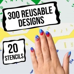 Master Airbrush Airbrush Nail Stencils - Design Series Set # 16 Includes 20 Individual Nail Templates With 13 Designs Each For A Total Of 260 Designs Of Series #16