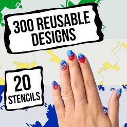 Master Airbrush Airbrush Nail Stencils - Design Series Set # 3 Includes 20 Individual Nail Templates With 12 Designs Each For A Total Of 240 Designs Of Series #3