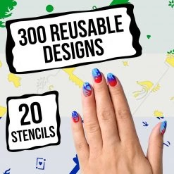 Master Airbrush Airbrush Nail Stencils - Design Series Set # 5 Includes 20 Individual Nail Templates With 13 Designs Each For A Total Of 260 Designs Of Series #5
