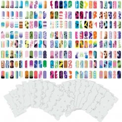 Master Airbrush Airbrush Nail Stencils - Design Series Set # 5 Includes 20 Individual Nail Templates With 13 Designs Each For A Total Of 260 Designs Of Series #5