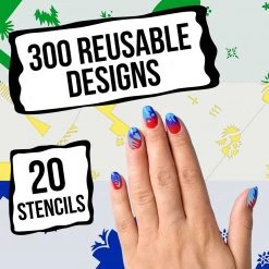 Master Airbrush Airbrush Nail Stencils - Design Series Set # 6 Includes 20 Individual Nail Templates With 14 Designs Each For A Total Of 280 Designs Of Series #6 11 Master Airbrush Airbrush Nail Stencils - Design Series Set # 6 Includes 20 Individual Nail Templates With 14 Designs Each For A Total Of 280 Designs Of Series #6
