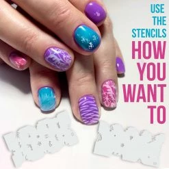 Master Airbrush Airbrush Nail Stencils - Design Series Set # 7 Includes 20 Individual Nail Templates With 16 Designs Each For A Total Of 320 Designs Of Series #7