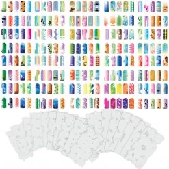 Master Airbrush Airbrush Nail Stencils - Design Series Set # 8 Includes 20 Individual Nail Templates With 16 Designs Each For A Total Of 320 Designs Of Series #8