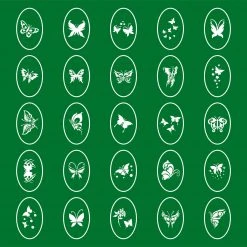 Master Airbrush Airbrush Tattoo Stencils Temporary Tattoo Stencils Booklet Set 15 With 100 Different Self-Adhesive Reusable Stencil Designs