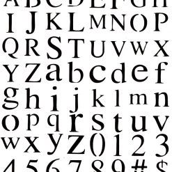 Master Airbrush Airbrush Tattoo Stencils Self Adhesive Airbrush Tattoo Stencil Set Upper-Lower Times Roman Letters Number