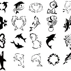 Master Airbrush Airbrush Tattoo Stencils Self Adhesive Airbrush Tattoo Stencil Set Book Of 20 Dolphin Designs Templates