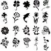 Master Airbrush Self Adhesive Airbrush Tattoo Stencil Set 53 Book Of 20 Flower Designs Templates 1 Master Airbrush Self Adhesive Airbrush Tattoo Stencil Set 53 Book Of 20 Flower Designs Templates