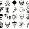 Master Airbrush Airbrush Tattoo Stencils Self Adhesive Airbrush Body Tattoos Stencil Set Book Of 20 Skull Designs
