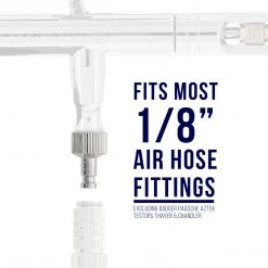 Master Airbrush Set Of 3 Airbrush Quick Release Coupler Plugs With 1/8" BSP Female Thread Connections And 5mm Male Nipple Tails (Quick Connect Coupler Not Included) Airbrush Fittings