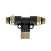 Master Airbrush 2 Way Airbrush Air Hose Splitter Manifold With 1/8" BSP Fittings; 2 Male Air Outlets And 1 Female Air Inlet