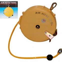 Master Airbrush 25' Retractable-Retracting 1/4" Fitting Air Hose Reel With Coupler And Plug