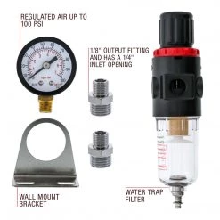 Master Airbrush Airbrush Compressor AIR Regulator With Water-trap Filter, Now Includes ARC Video Link Training Card