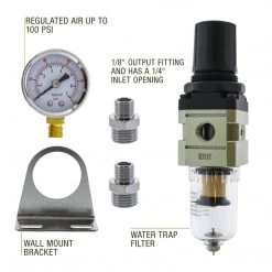 Master Airbrush Heavy Duty True Diaphragm Mini Regulator With Gauge And Water Trap Filter, Fits Airbrush Compressors Airbrush Regulators & Valves