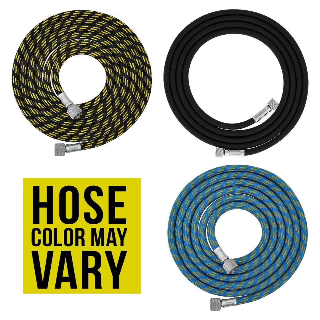 Master Airbrush Premium 10 Foot Nylon Braided Airbrush Hose With Standard 1/8" Size Fittings On Both Ends (Hose Color May Vary) 8 Master Airbrush Premium 10 Foot Nylon Braided Airbrush Hose With Standard 1/8" Size Fittings On Both Ends (Hose Color May Vary)