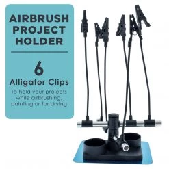 Master Airbrush Airbrush Stands & Holders Almighty Clips Airbrush Project Holder With 6 Clips, Adjustable Flexible Rods And A Magnetic Base
