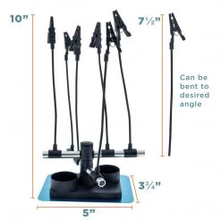 Master Airbrush Airbrush Stands & Holders Almighty Clips Airbrush Project Holder With 6 Clips, Adjustable Flexible Rods And A Magnetic Base