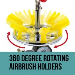 Master Airbrush Airbrush Stands & Holders 6 Station Airbrush Holder With Regulated Air Manifold That Can Hold Up To 8 Airbrushes