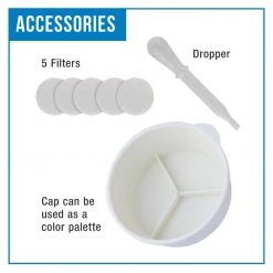 Master Airbrush Airbrush Cleaning Airbrush 3 In 1 Cleaning Pot With Holder With 4 Replacement Filters And A Paint Syringe