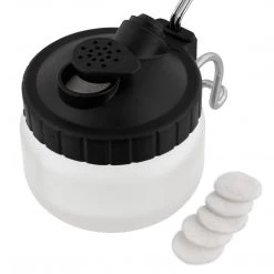 Master Airbrush Airbrush Cleaning Airbrush 3 In 1 Cleaning Pot With Holder With 4 Replacement Filters And A Paint Syringe