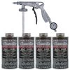 Barrier Bond Undercoatings Black Rubberized Undercoating Sound Deadener Kit With 4 Quart Cans & Spray Applicator Gun