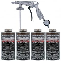 Barrier Bond Undercoatings Black Rubberized Undercoating Sound Deadener Kit With 4 Quart Cans & Spray Applicator Gun