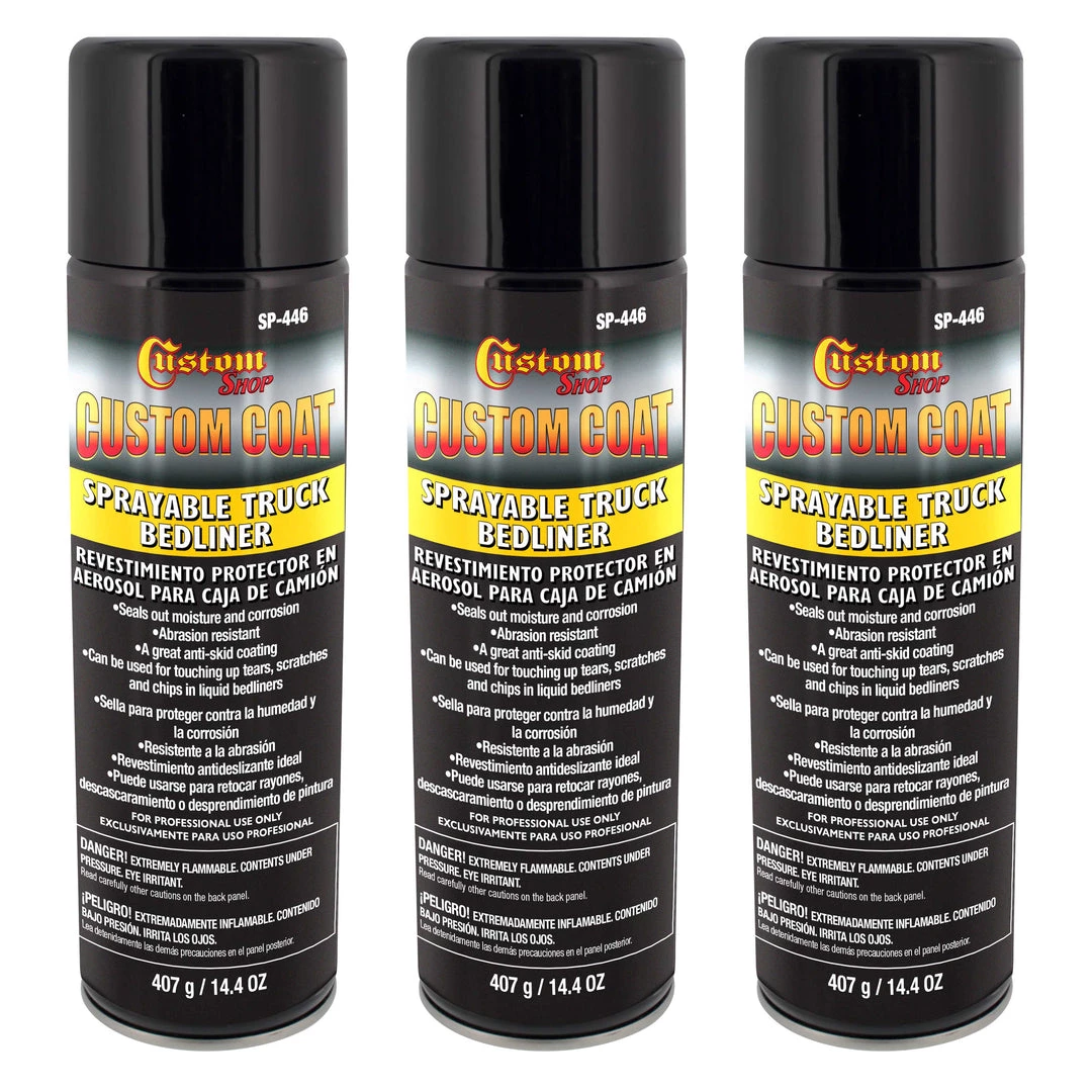 Custom Shop Truck Bed Liner Custom Coat Sprayable Truck Bedliner 14.4 Ounce Spray Can - Black (Pack Of 3) 3 Custom Shop Truck Bed Liner Custom Coat Sprayable Truck Bedliner 14.4 Ounce Spray Can - Black (Pack Of 3)