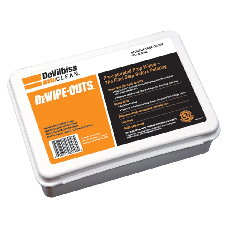 Cleaning Solutions DeVilbiss 803048 'DeWipe-Outs' Storage Case 3 Cleaning Solutions DeVilbiss 803048 'DeWipe-Outs' Storage Case