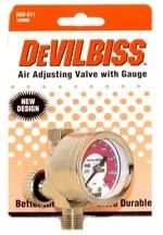 Devilbiss 0 - 160 PSI High Output Air Adjusting Valve With Pressure Gauge (180089)