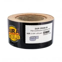 Dura-Gold 220 Grit Gold - Longboard Continuous Roll PSA Stickyback Self Adhesive Sandpaper 20 Yards Long By 2-3/4" Wide