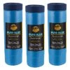 Dura-Gold 106" Wide X 46' Long Roll Of Pure Blue Pre-Taped Masking Film, 3 Pack, Overspray Paintable Plastic Protective Sheeting, Pull Down Drop Sheet