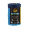 Dura-Gold 22" Wide X 65' Long Roll Pure Blue Pre-Taped Masking Film, Pre-Folded Overspray Paintable Plastic Protective Sheeting, Pull Down Drop Sheet