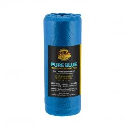 Dura-Gold 48" Wide X 88' Long Roll Of Pure Blue Pre-Folded Masking Film, 0.4 Mil Overspray Paintable Plastic Protective Sheeting, Pull Down Drop Sheet