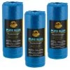 Dura-Gold 72" Wide X 59' Long Roll Of Pure Blue Pre-Folded Masking Film, 3 Pack - Overspray Paintable Plastic Protective Sheeting, Pull Down Drop Sheet