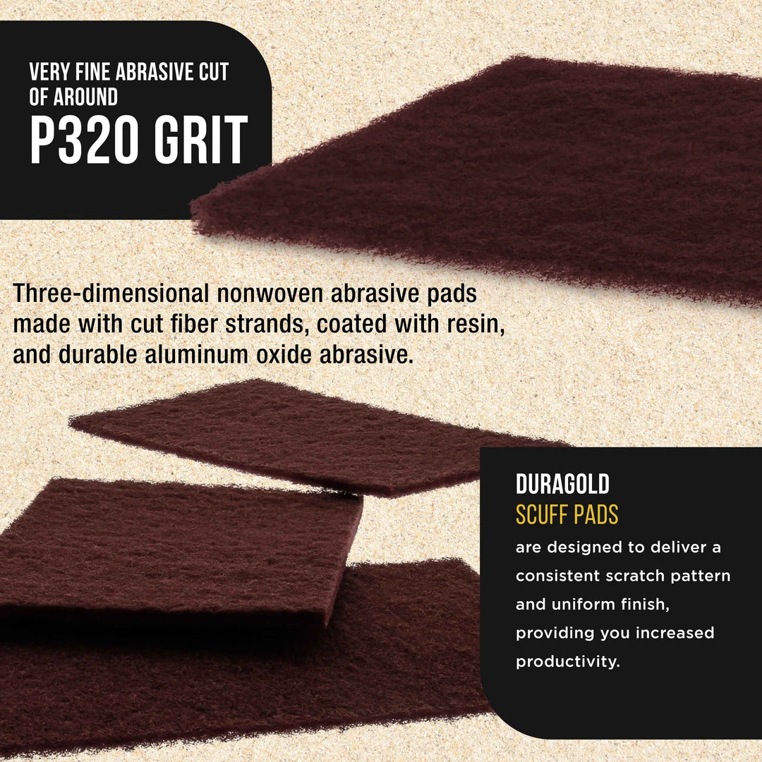 Dura-Gold Premium 6" X 9" Maroon General Purpose Scuff Pads, Box Of 10 - Scuffing, Sanding, Surface Adhesion Preparation Paint Primer Auto Autobody Scuffpads 5 Dura-Gold Premium 6" X 9" Maroon General Purpose Scuff Pads, Box Of 10 - Scuffing, Sanding, Surface Adhesion Preparation Paint Primer Auto Autobody Scuffpads