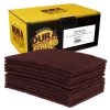 Dura-Gold Premium 6" X 9" Maroon General Purpose Scuff Pads, Box Of 10 - Scuffing, Sanding, Surface Adhesion Preparation Paint Primer Auto Autobody Scuffpads