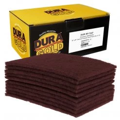 Dura-Gold Premium 6" X 9" Maroon General Purpose Scuff Pads, Box Of 10 - Scuffing, Sanding, Surface Adhesion Preparation Paint Primer Auto Autobody Scuffpads