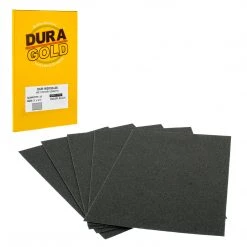 Dura-Gold 150 Grit - Wet Or Dry Sandpaper Finishing Sheets 5-1/2" X 9" Sheets - Box Of 25 Ultra Fine Sandpaper